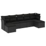 Set de comedor de jardín 7 pzas y cojines ratán sintético negro de , Conjuntos de jardín - Ref: Foro24-3218025, Precio: 412,1...