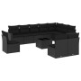 Set de sofás de jardín 11 pzas y cojines ratán sintético negro de , Conjuntos de jardín - Ref: Foro24-3219105, Precio: 665,57...