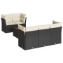 Set de sofás de jardín 6 piezas y cojines ratán sintético negro de , Conjuntos de jardín - Ref: Foro24-3217246, Precio: 358,0...