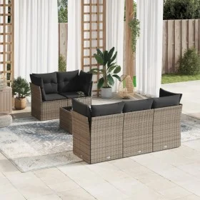 Set de muebles de jardín 6 pzas y cojines ratán sintético gris de , Conjuntos de jardín - Ref: Foro24-3217250, Precio: 373,26...