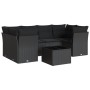 Set de comedor de jardín 7 pzas y cojines ratán sintético negro de , Conjuntos de jardín - Ref: Foro24-3217265, Precio: 442,8...