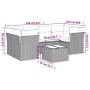 Set de comedor de jardín 7 pzas y cojines ratán sintético negro de , Conjuntos de jardín - Ref: Foro24-3217265, Precio: 442,8...
