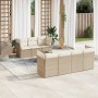 Juego de sofás de jardín con cojines beige 8 pzas ratán PE de , Conjuntos de jardín - Ref: Foro24-3217278, Precio: 540,77 €, ...