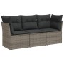 Set de sofá de jardín 3 pzas y cojines ratán sintético gris de , Conjuntos de jardín - Ref: Foro24-3217210, Precio: 185,63 €,...
