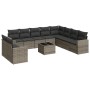 Set de sofás de jardín 11 pzas y cojines ratán sintético gris de , Conjuntos de jardín - Ref: Foro24-3219170, Precio: 656,29 ...