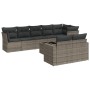 Set de muebles de jardín 9 pzas y cojines ratán sintético gris de , Conjuntos de jardín - Ref: Foro24-3219220, Precio: 563,26...