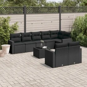 8-piece garden sofa set with black synthetic rattan cushions by , Garden sets - Ref: Foro24-3219215, Price: 621,46 €, Discoun...