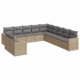 Set de sofás de jardín 11pzas con cojines ratán sintético beige de , Conjuntos de jardín - Ref: Foro24-3219179, Precio: 697,9...