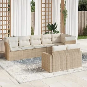 Juego de sofás de jardín con cojines beige 8 pzas ratán PE de , Conjuntos de jardín - Ref: Foro24-3219208, Precio: 587,54 €, ...