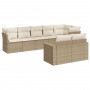Juego de sofás de jardín con cojines beige 8 pzas ratán PE de , Conjuntos de jardín - Ref: Foro24-3219208, Precio: 564,26 €, ...