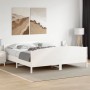Estructura cama cabecero madera maciza pino blanco 180x200 cm de , Camas y somieres - Ref: Foro24-3216165, Precio: 254,10 €, ...