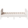 Estructura cama cabecero madera maciza pino blanco 180x200 cm de , Camas y somieres - Ref: Foro24-3216165, Precio: 254,10 €, ...