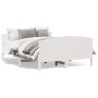 Estructura de cama con cabecero madera de pino blanco 150x200cm de , Camas y somieres - Ref: Foro24-3216171, Precio: 234,79 €...