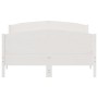 Estructura de cama con cabecero madera de pino blanco 150x200cm de , Camas y somieres - Ref: Foro24-3216171, Precio: 234,79 €...