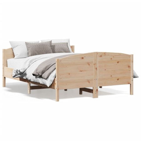 Estructura de cama con cabecero madera maciza pino 160x200 cm de , Camas y somieres - Ref: Foro24-3216167, Precio: 201,71 €, ...