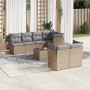 Juego de sofás de jardín con cojines beige 8 pzas ratán PE de , Conjuntos de jardín - Ref: Foro24-3217299, Precio: 508,53 €, ...