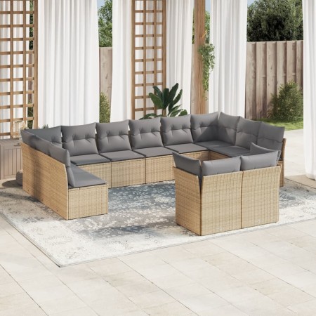 Set de sofás de jardín 12 pzas y cojines ratán sintético marrón de , Conjuntos de jardín - Ref: Foro24-3250268, Precio: 829,1...