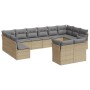 Set de sofás de jardín 12 pzas y cojines ratán sintético marrón de , Conjuntos de jardín - Ref: Foro24-3250268, Precio: 829,1...