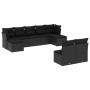 Set de sofás de jardín 8 piezas y cojines ratán sintético negro de , Conjuntos de jardín - Ref: Foro24-3250104, Precio: 552,0...