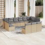 Set sofás de jardín con cojines 13 pzas ratán sintético beige de , Conjuntos de jardín - Ref: Foro24-3250228, Precio: 813,73 ...