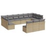 Set sofás de jardín con cojines 13 pzas ratán sintético beige de , Conjuntos de jardín - Ref: Foro24-3250228, Precio: 813,73 ...