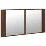 Armario espejo de baño LED acrílico marrón roble 90x12x45 cm de , Tocadores de baño - Ref: Foro24-834969, Precio: 56,81 €, De...