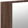 Armario espejo de baño LED acrílico marrón roble 90x12x45 cm de , Tocadores de baño - Ref: Foro24-834969, Precio: 56,81 €, De...