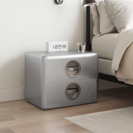 Mesa auxiliar estilo aviador con 2 cajones vintage en Mesas auxiliares | Comprar online en Foru.es