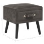 Mesita de noche gris 40x35x40 cm terciopelo de vidaXL, Mesitas de noche - Ref: Foro24-247542, Precio: 53,77 €, Descuento: %