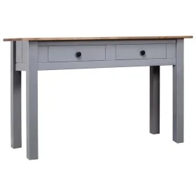 Mesa consola madera maciza pino estilo Panamá gris 110x40x72 cm de vidaXL, Mesas auxiliares - Ref: Foro24-282680, Precio: 106...