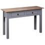 Mesa consola madera maciza pino estilo Panamá gris 110x40x72 cm de vidaXL, Mesas auxiliares - Ref: Foro24-282680, Precio: 107...