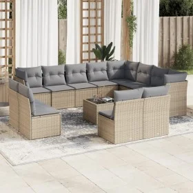 Set sofás de jardín con cojines 13 pzas ratán sintético beige de , Conjuntos de jardín - Ref: Foro24-3250318, Precio: 829,07 ...