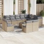 Set sofás de jardín con cojines 13 pzas ratán sintético beige de , Conjuntos de jardín - Ref: Foro24-3250318, Precio: 842,96 ...