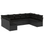 Set de sofás de jardín 8 piezas y cojines ratán sintético negro de , Conjuntos de jardín - Ref: Foro24-3218065, Precio: 542,7...