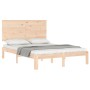 Estructura de cama con cabecero madera maciza 140x190 cm de , Camas y somieres - Ref: Foro24-3193641, Precio: 140,19 €, Descu...