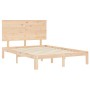 Estructura de cama con cabecero madera maciza 140x190 cm de , Camas y somieres - Ref: Foro24-3193641, Precio: 140,19 €, Descu...