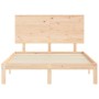 Estructura de cama con cabecero madera maciza 140x190 cm de , Camas y somieres - Ref: Foro24-3193641, Precio: 140,19 €, Descu...