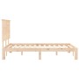 Estructura de cama con cabecero madera maciza 140x190 cm de , Camas y somieres - Ref: Foro24-3193641, Precio: 140,19 €, Descu...