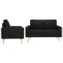 Black Fabric 2-Piece Sofa Set by , Sofas - Ref: Foro24-3056623, Price: 368,87 €, Discount: %