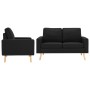 Juego de sofás de 2 piezas de tela negro de , Sofás - Ref: Foro24-3056623, Precio: 389,40 €, Descuento: %