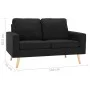 Black Fabric 2-Piece Sofa Set by , Sofas - Ref: Foro24-3056623, Price: 368,87 €, Discount: %