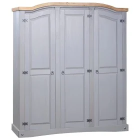 Armario madera de pino Mexicano estilo Corona gris 3 puertas de vidaXL, Armarios roperos - Ref: Foro24-282621, Precio: 446,67...