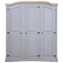Armario madera de pino Mexicano estilo Corona gris 3 puertas de vidaXL, Armarios roperos - Ref: Foro24-282621, Precio: 453,48...
