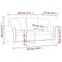Sofá de 2 plazas con cojines cuero sintético capuchino 120 cm de , Sofás - Ref: Foro24-3200929, Precio: 237,80 €, Descuento: %