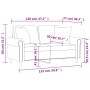 Sofá de 2 plazas con cojines cuero sintético capuchino 120 cm de , Sofás - Ref: Foro24-3200929, Precio: 241,50 €, Descuento: %