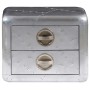 Mesa auxiliar estilo aviador con 2 cajones vintage en Mesas auxiliares | Comprar online en Foru.es