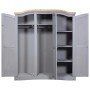 Armario madera de pino Mexicano estilo Corona gris 3 puertas de vidaXL, Armarios roperos - Ref: Foro24-282621, Precio: 453,48...