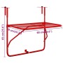 Mesa de balcón acero dorado 60x40 cm de , Mesas de jardín - Ref: Foro24-340919, Precio: 54,35 €, Descuento: %