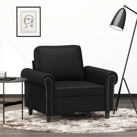 Sillón cuero sintético negro 60 cm de , Sofás - Ref: Foro24-359494, Precio: 158,58 €, Descuento: %