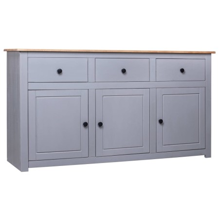 Aparador de madera maciza pino estilo Panamá gris 135x40x80 cm de vidaXL, Aparadores - Ref: Foro24-282704, Precio: 267,92 €, ...